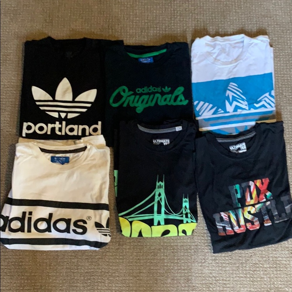 Lots of Adidas shirts